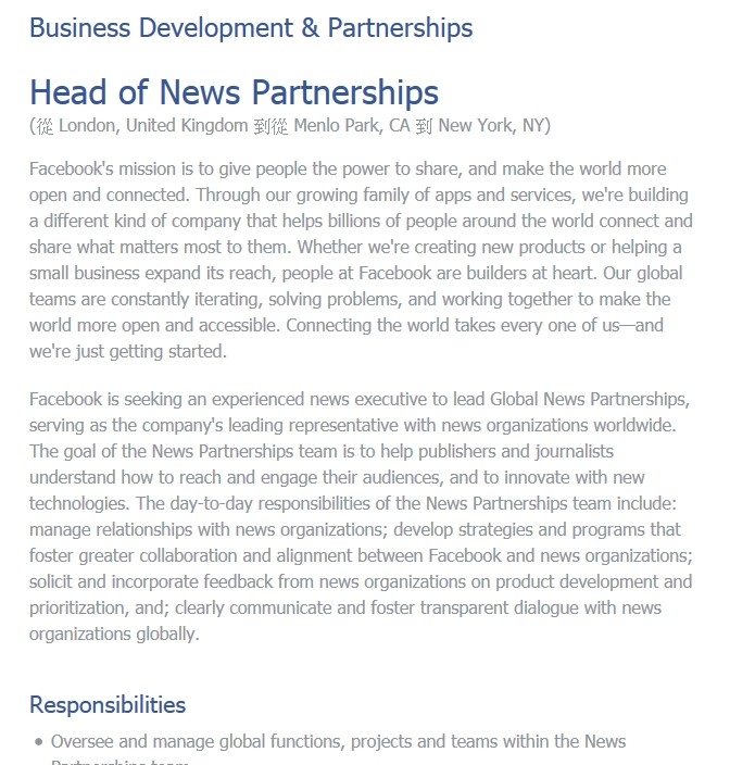 2016-12-13 Head of News Partnerships _ Facebook Careers